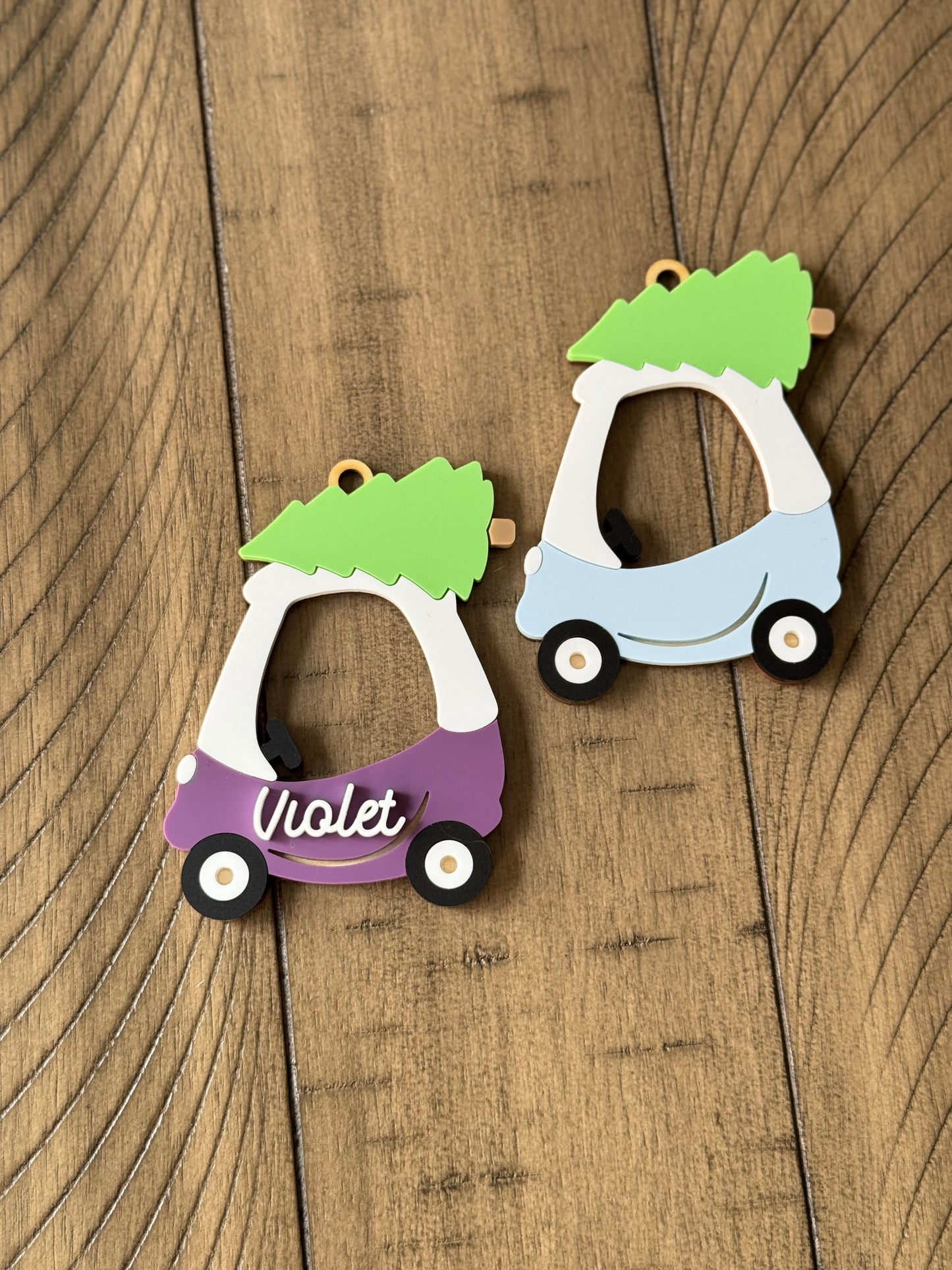 Cozy Coupe stocking tags